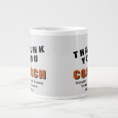 Basketball Ball Danke Trainer Jumbo-Tasse (Vorderseite)