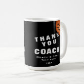 Basketball Ball Danke Trainer Kaffeetasse (VorderseiteRechts)