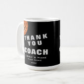 Basketball Ball Danke Trainer Kaffeetasse (Vorderseite Links)