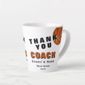 Basketball Ball Danke Trainer  Milchtasse (Rechte Ecke)