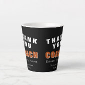 Basketball Ball Danke Trainer  Milchtasse (Vorderseite)