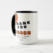 Basketball Ball Danke Trainer  Tasse (Vorderseite Links)