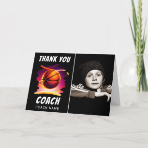 Basketball Ball Foto Danke Trainer Karte