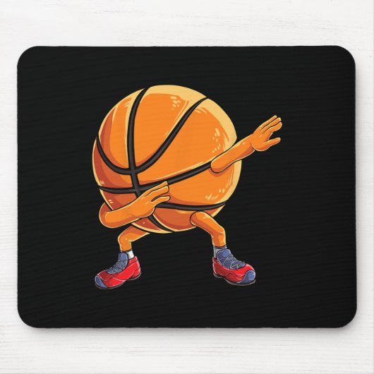 Basketball Ball Fun Boys Dabbing Frauen Sport Mousepad (Vorne)