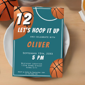 Basketball Ball Fun Sports Kids Birthday  Einladung