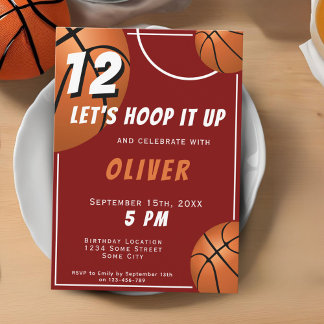 Basketball Ball Fun Sports Kids Birthday  Einladung