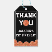 Basketball Ball Geburtstag Vielen Dank Geschenkanhänger (Vorderseite)