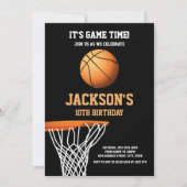 Basketball Ball Geburtstagseinladungen Einladung (Vorderseite)