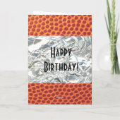 Basketball-Ball Geburtstagskarte Karte (Rückseite)