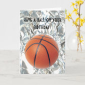 Basketball-Ball Geburtstagskarte Karte (Gelbe Blume)