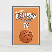 Basketball Ball Happy Birthday Sports Karte (Vorderseite)