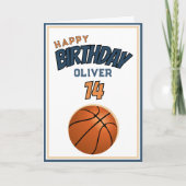 Basketball Ball Happy Birthday Sports Karte (Vorderseite)