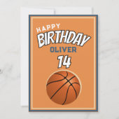 Basketball Ball Happy Birthday Sports Karte (Vorderseite)