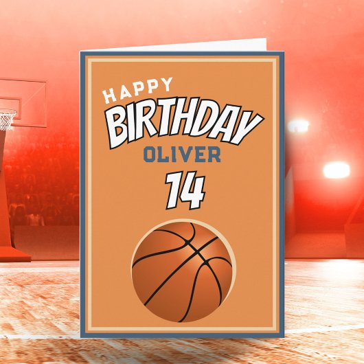 Basketball Ball Happy Birthday Sports Karte