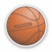 Basketball-Ball-Individuelle Name Aufkleber (Vorderseite)
