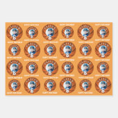Basketball Ball Kinder Happy Birthday Age Foto Geschenkpapier Set (Vorderseite 3)