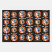 Basketball Ball Kinder Happy Birthday Age Foto Geschenkpapier Set (Vorderseite 2)