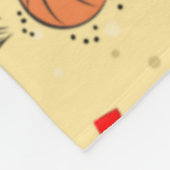 Basketball - Ball & Korb Nahtloses Muster Fleecedecke (Ecke)