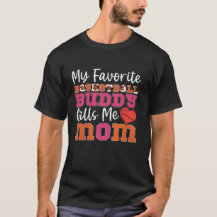 Basketball Ball Mama Tochter Sohn Familienmatte T-Shirt