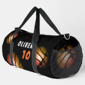 Basketball Ball Metallic Spielernummer Duffle Bag (Rechte Ecke)