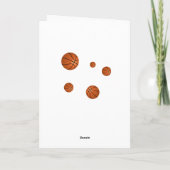 Basketball Ball Modern Boy Happy Birthday Karte (Rückseite)