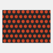 Basketball-Ball-Muster Geschenkpapier Set (Vorderseite 3)
