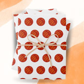 Basketball-Ball-Muster Geschenkpapier Set