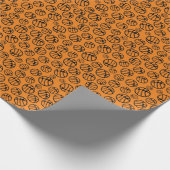 Basketball Ball Muster Orange Geschenkpapier (Ecke)