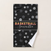 Basketball-Ball-Muster Personalisierter Spielernam Handtuch (Handtuch)