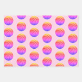 Basketball Ball Muster Rosa Kinder Sport Geschenkpapier Set (Vorderseite 2)