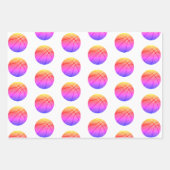 Basketball Ball Muster Rosa Kinder Sport Geschenkpapier Set (Vorderseite 2)