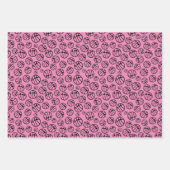 Basketball Ball Muster rosa Name Geschenkpapier Set (Vorderseite 3)