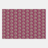 Basketball Ball Muster Roter Name Geschenkpapier Set (Vorderseite 2)