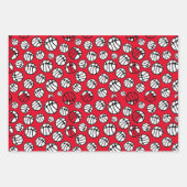 Basketball Ball Muster Roter Name Geschenkpapier Set (Vorderseite 2)