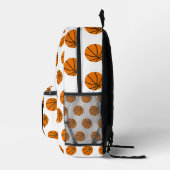Basketball-Ball-Muster Team-Schule Logo Modern Bedruckter Rucksack (Rechts)