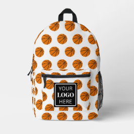 Basketball-Ball-Muster Team-Schule Logo Modern Bedruckter Rucksack