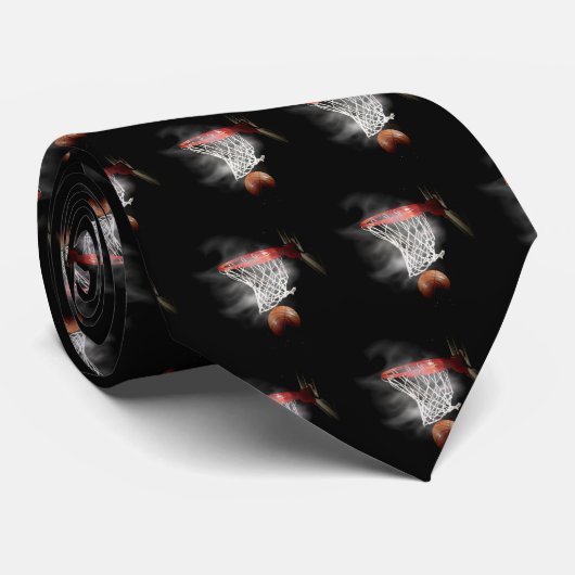 Basketball-Ball & Net Krawatte (Gerollt)