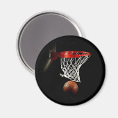 Basketball-Ball & Net Magnet (Vorderseite/Rückseite)