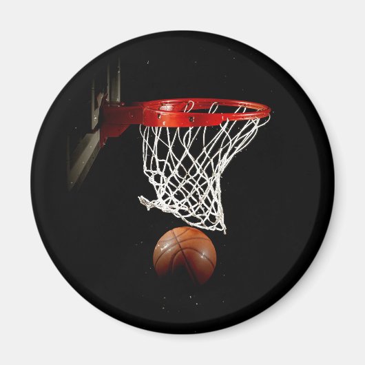 Basketball-Ball & Net Magnet (Vorne)