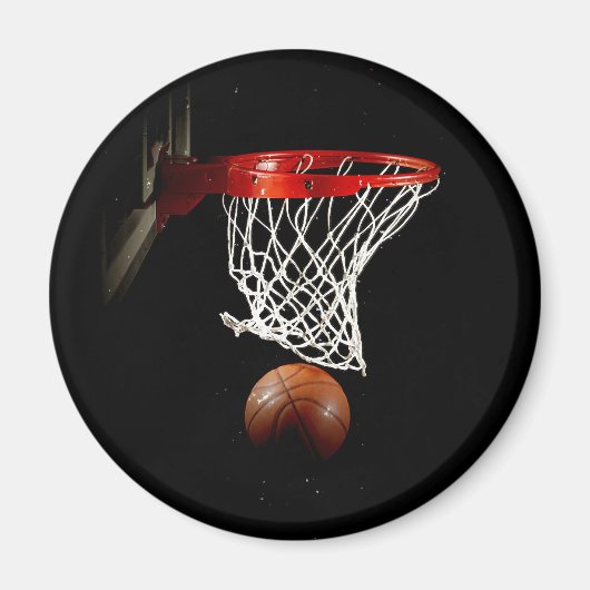 Basketball-Ball & Net Magnet (Vorne)