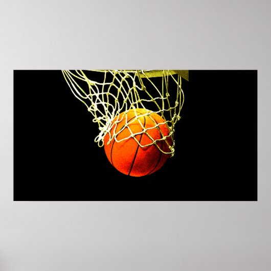 Basketball Ball & Net Print Poster (Vorne)