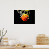 Basketball Ball & Net Print Poster (Küche)