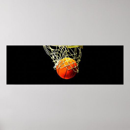 Basketball Ball & Net Print Poster (Vorne)