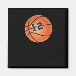 Basketball-Ball Nummer 12 Magnet