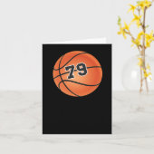 Basketball-Ball Nummer 79 Karte (Gelbe Blume)