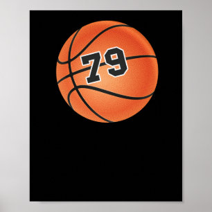Basketball-Ball Nummer 79 Poster