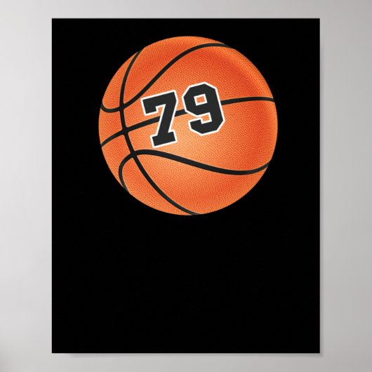 Basketball-Ball Nummer 79 Poster (Vorne)