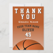 Basketball Ball Orange Sport Danke Cookarte (Vorderseite)