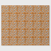 Basketball Ball Pattern Orange Geschenkpapier (Flach)