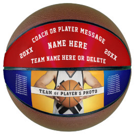 Basketball-Ball personalisiert, rot, weiß und blau Basketball